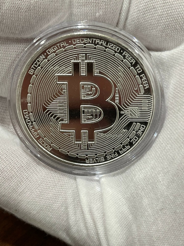 Bitcoin 1 oz .999 fine Solid silver commemorative AOCS  Limited Original