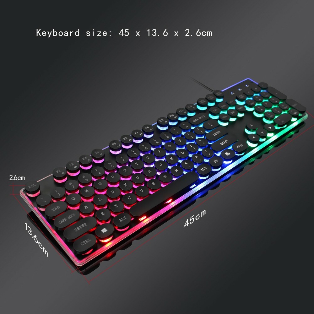X2 Computer Set Video Game Gaming PC Keyboard Keypad Console LED PI Mouse Bundle