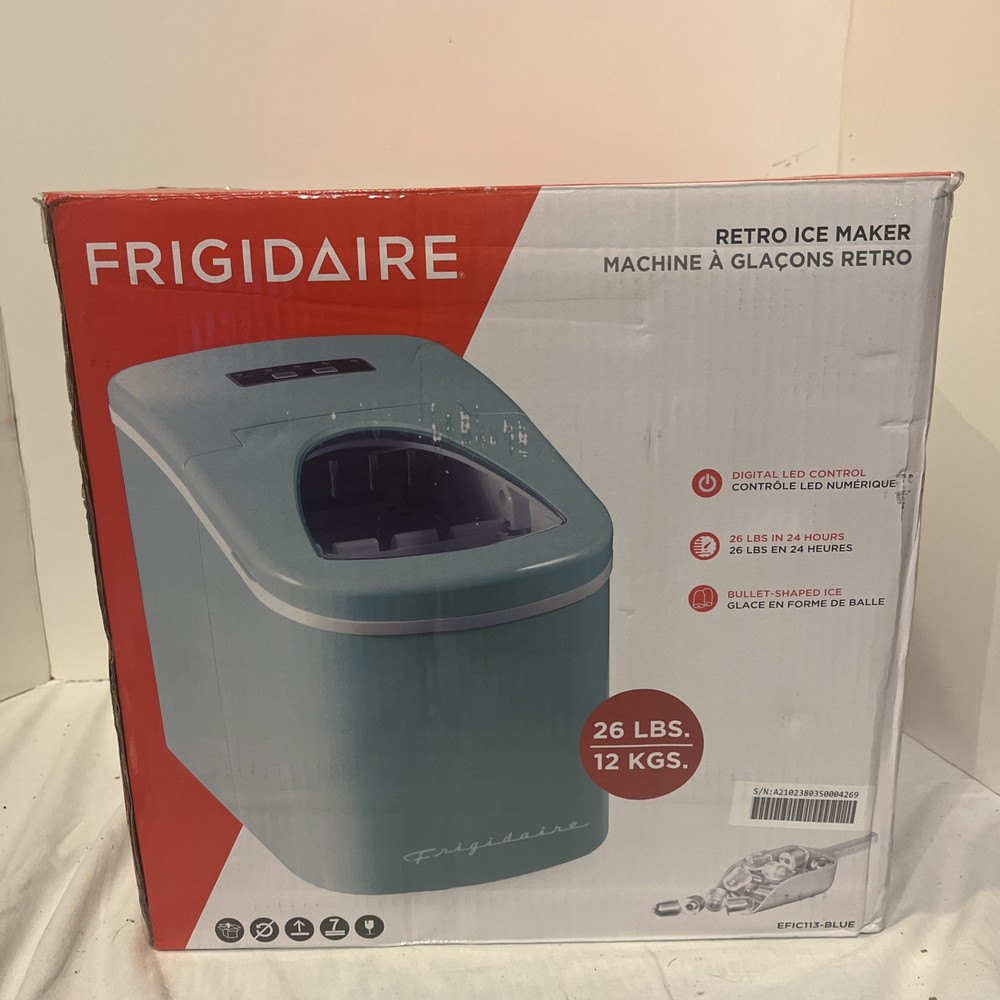 Frigidaire EFIC113-BLUE Retro Ice Maker - Blue