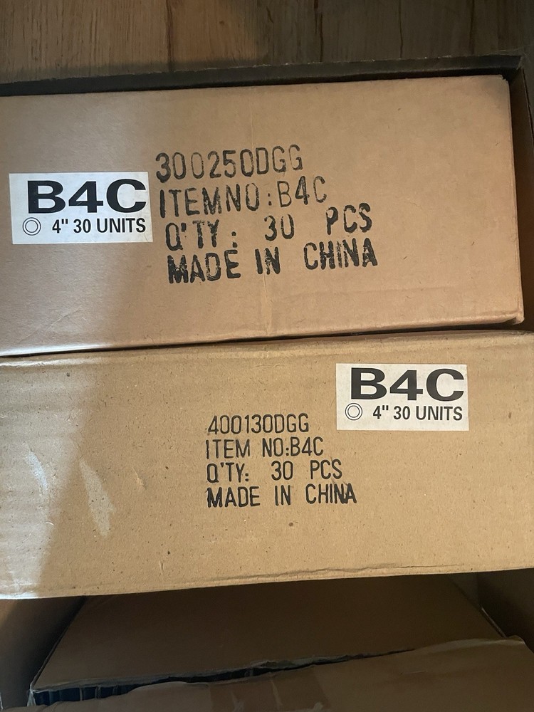 4” Clear Glass Round Bevels.