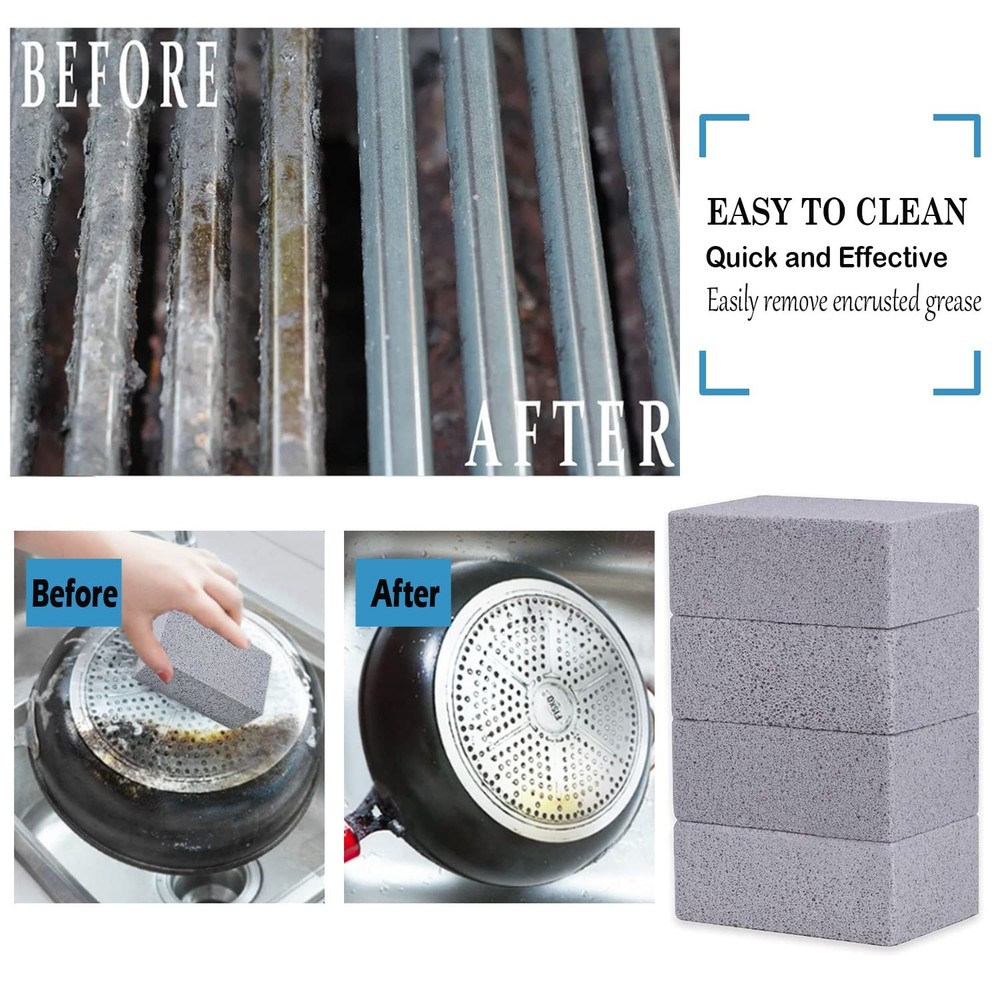 KAYCROWN Grill Griddle Cleaning Brick Block, Gray
