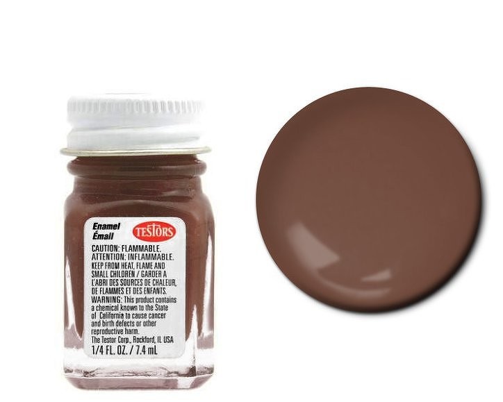 Testors 1185 Enamel Flat Rust 1/4 oz