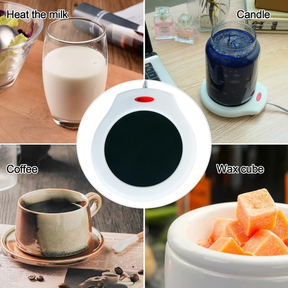 Home&Office Desktop Electric Mug 2pack, White, Black