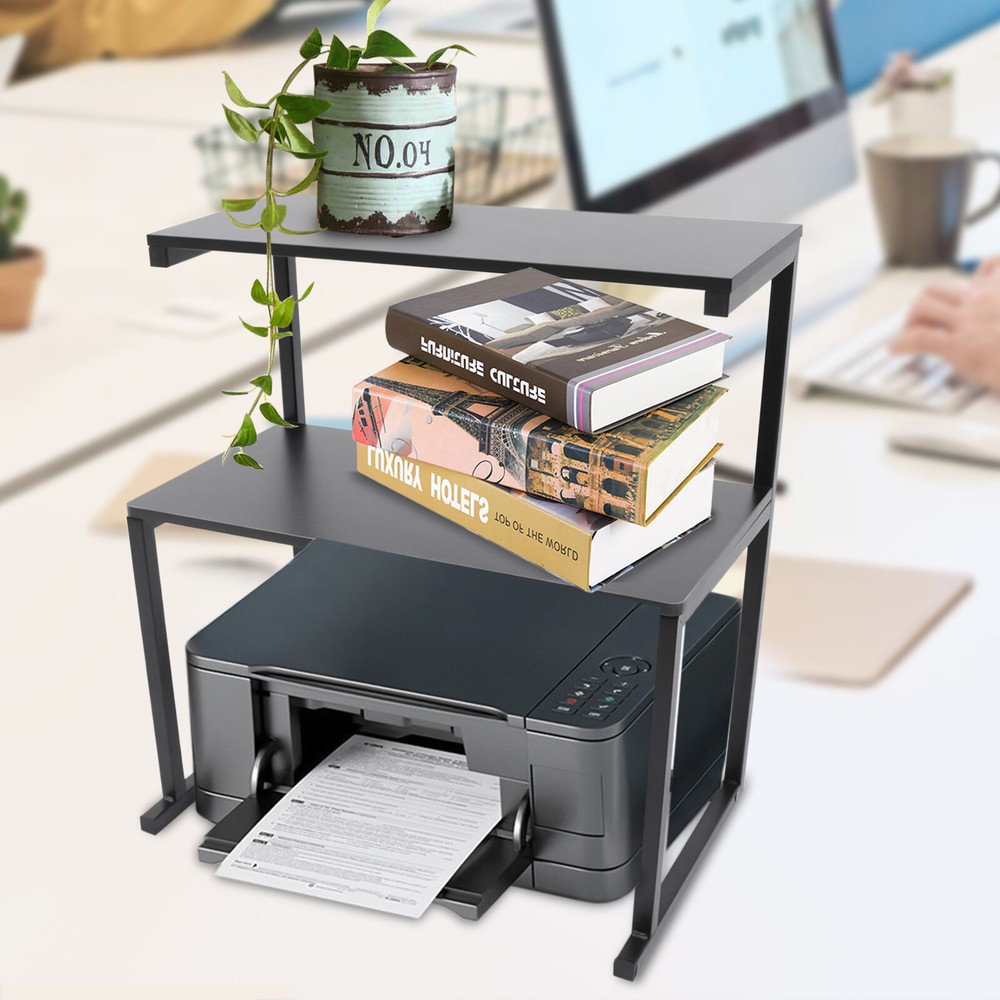 3-Tier Table Storage Shelf Desktop Organizer Display Rack Desk Printer Holder