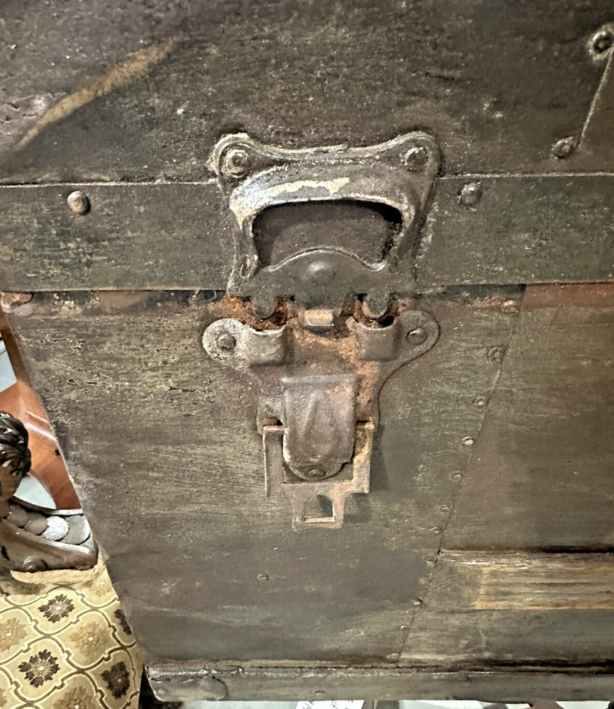 Antique Dome Top Steamer Trunk