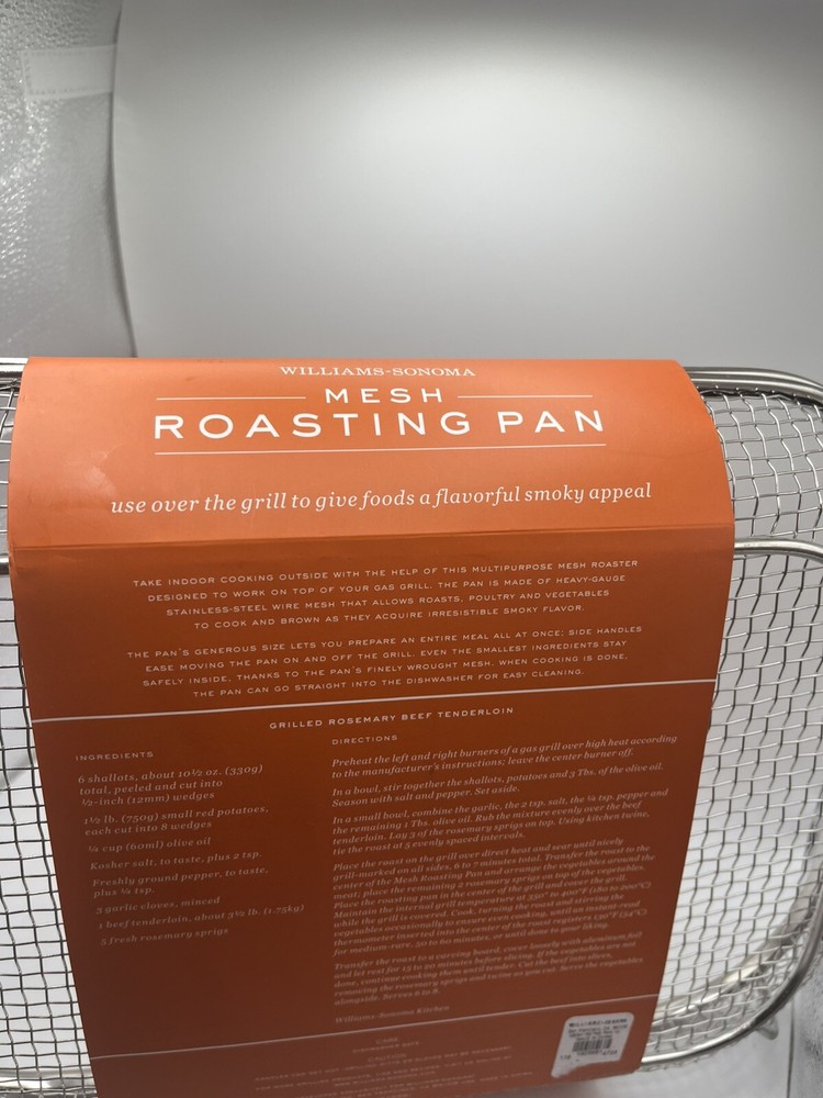 Mesh Roasting Pan Williams Sonoma NEW 17" x 11"