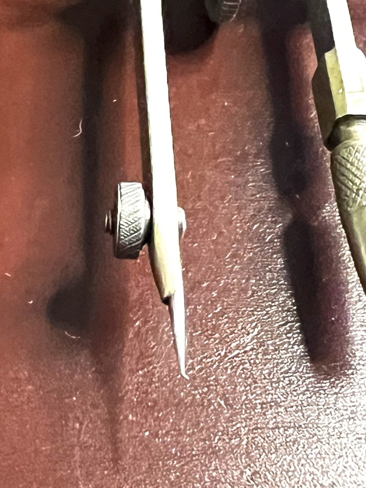 Vintage Drafting Compass Engineer Geometry Tool Metal Divider Compass