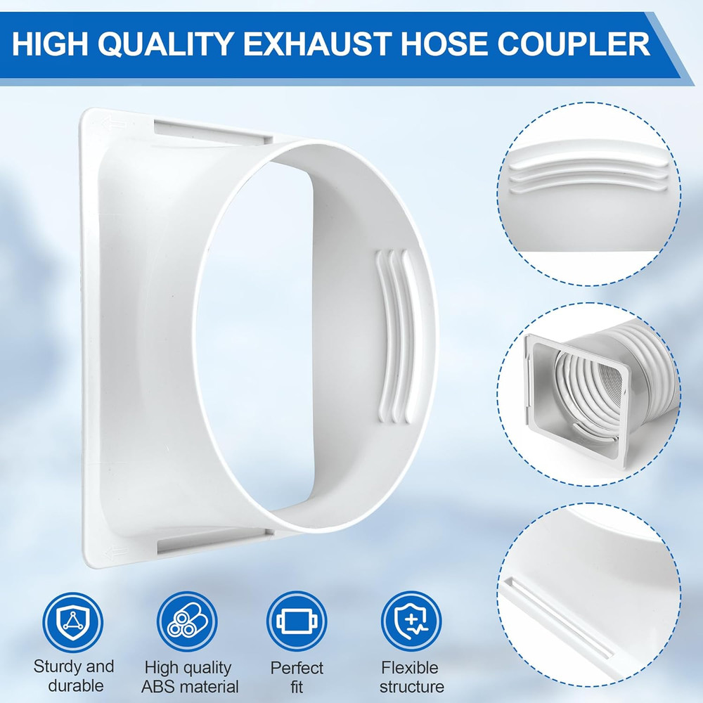 5.9 Inch Portable Air Conditioner Exhaust Hose Coupler, 6 X 7 Inches Portable AC