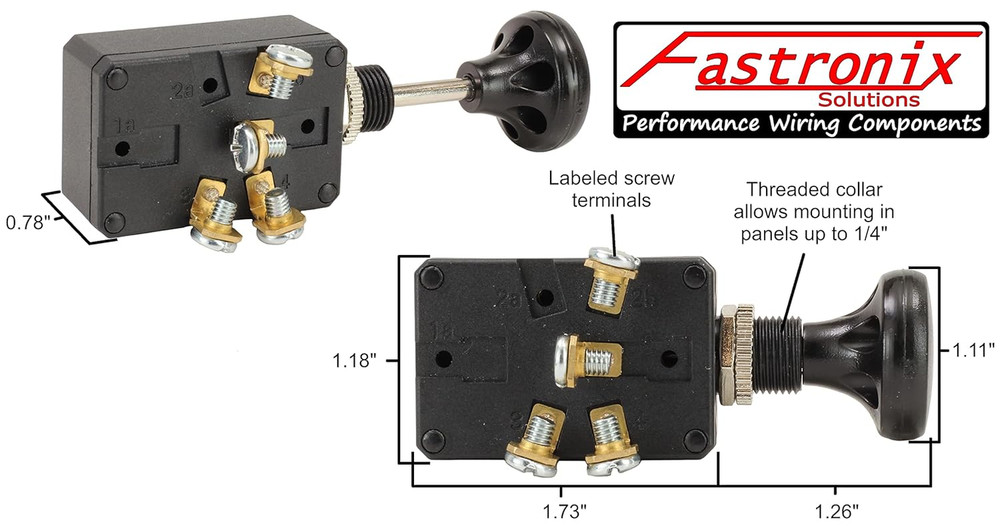 Fastronix 30 Amp 3 Way Universal Push/Pull Switch