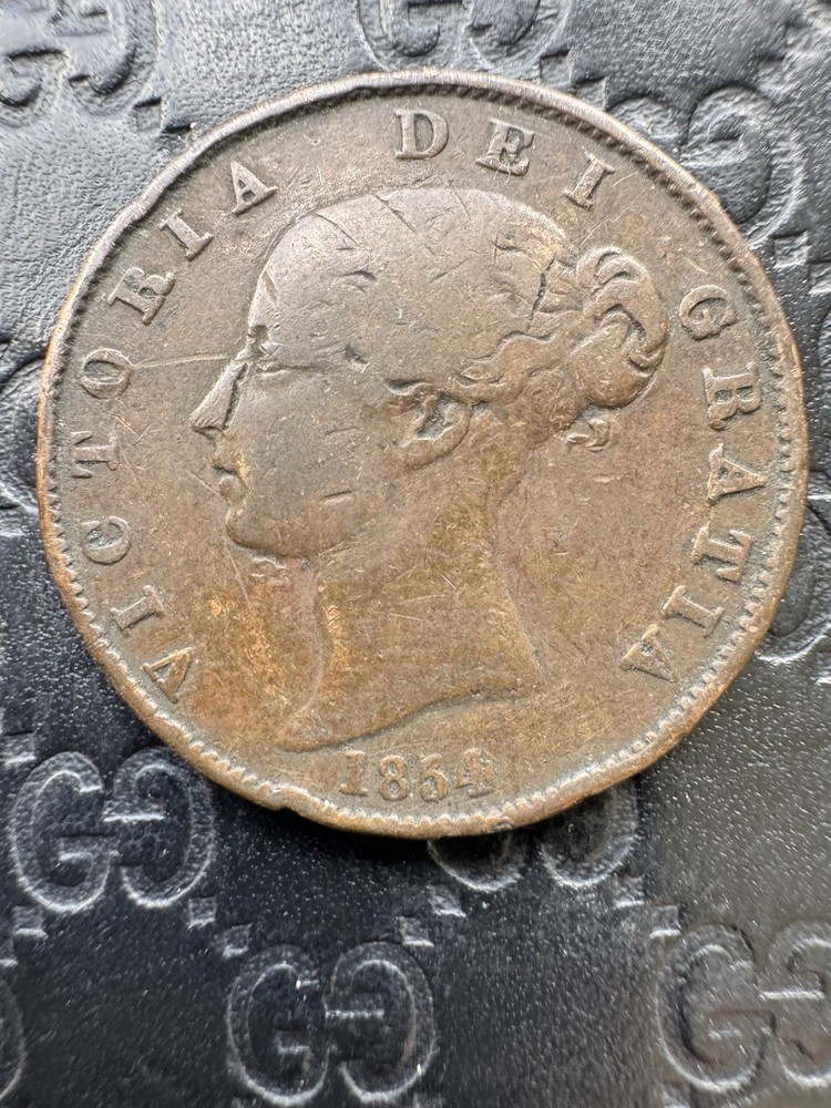 Great Britain Half Penny 1854 Good Grade
