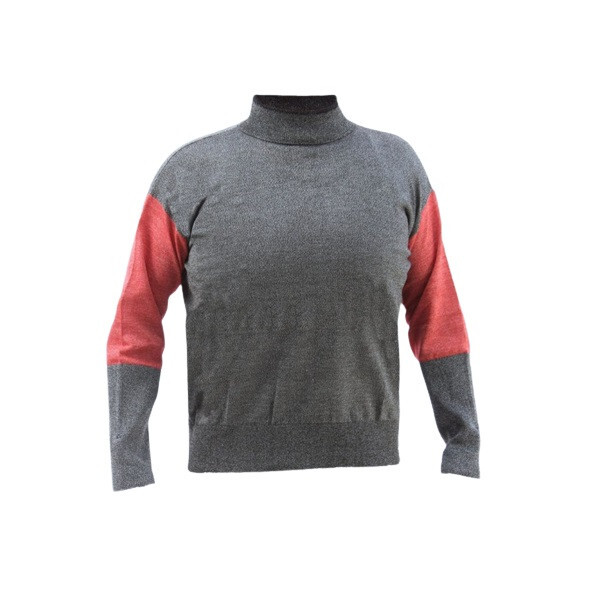 Taskforce Cut-resistant Pullover Sweatshirt Gray and Red XL with Thumb Loops