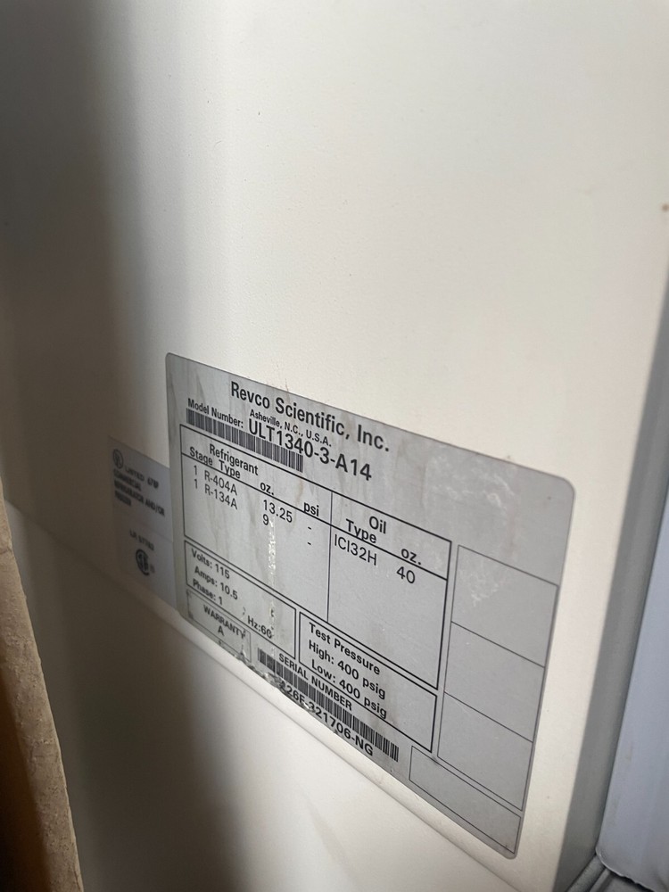Revco Ultra Low Temperature Upright Freezer