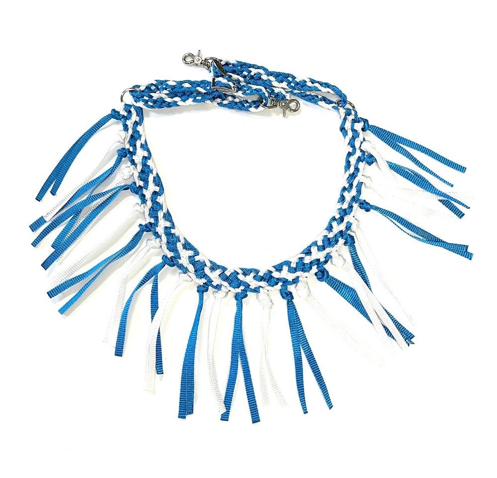 Mule Tape Tripping Collar  White And Blue