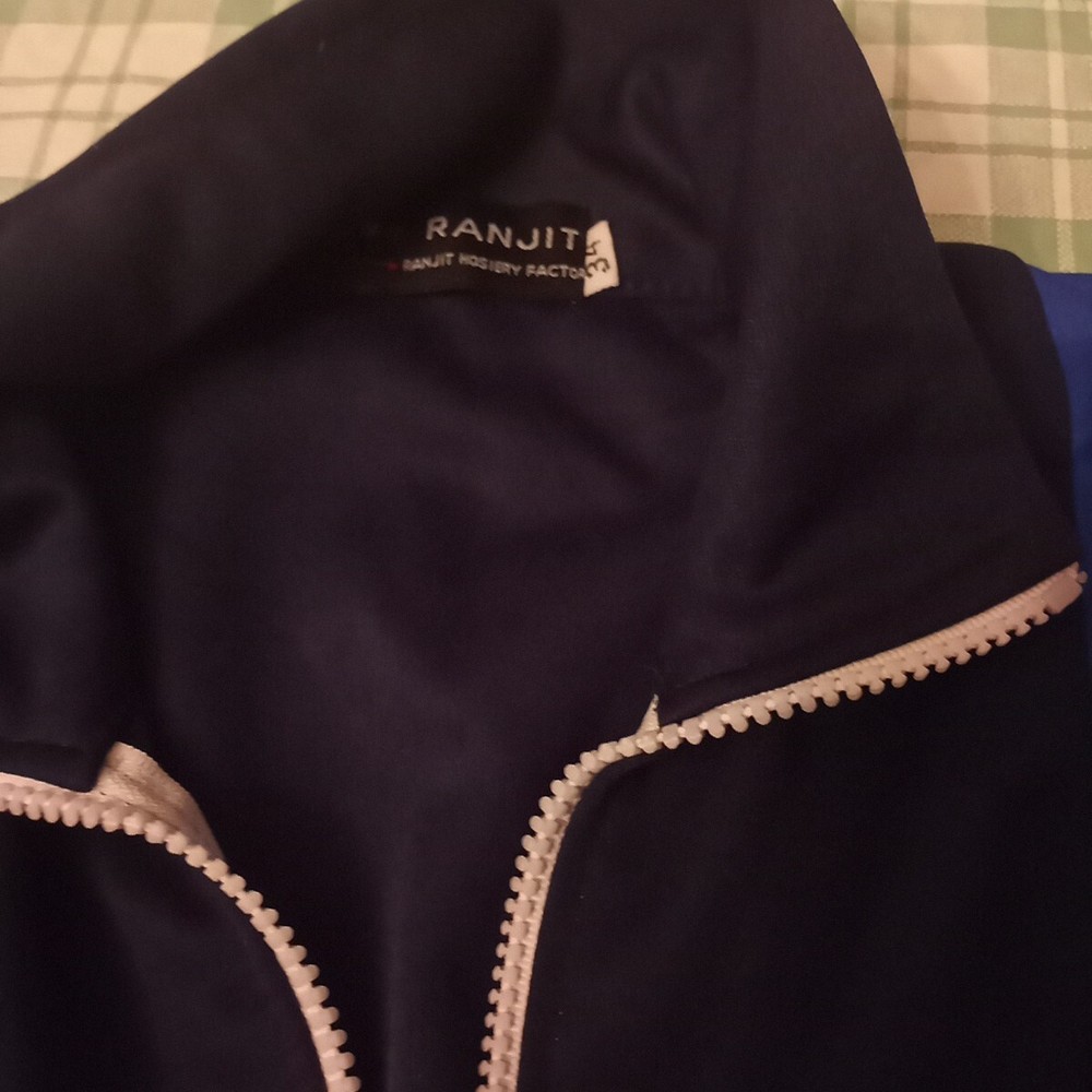 New Ranjit Zip Size 34 Tracksuit Jacket Blue