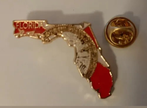 Florida State Flag Map lapel pin