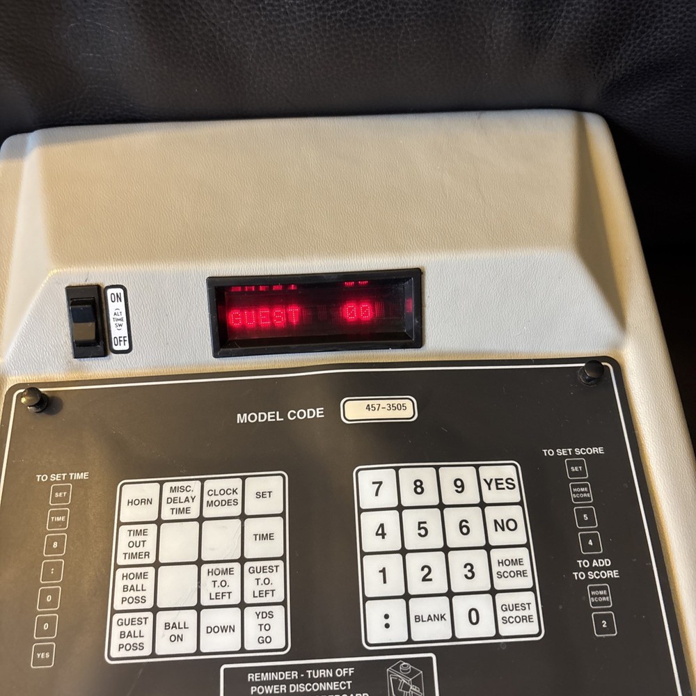 Nevco Scoreboard Controller Football Model 457-3505 With Controllers Works