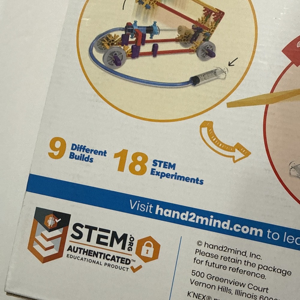 hand2mind Moving Creations with K'NEX Book/Building Kit STEM Science Complete