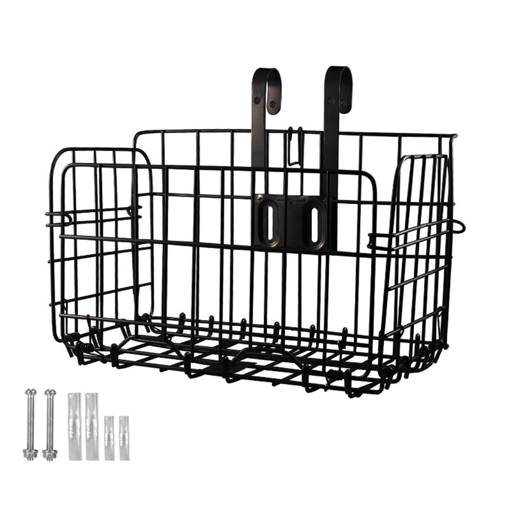 Folding Rear Bike Basket Wire Mesh Fold-Up Detchable Bicycle Front Cargo Rack