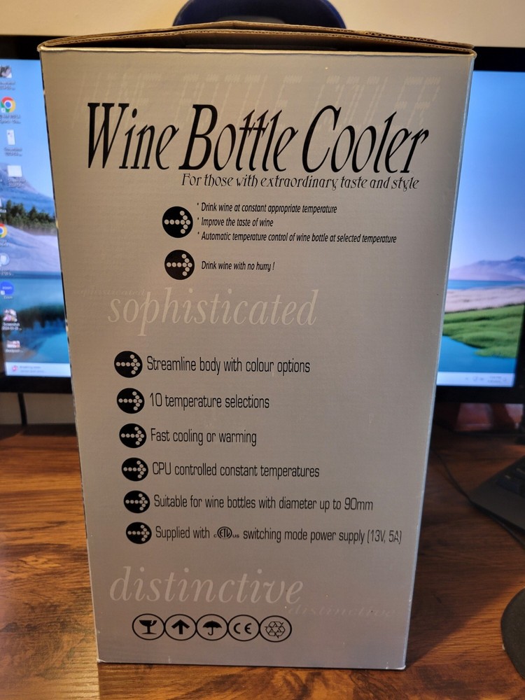 Peltier Sharper Image Wine Bottle Cooler NEW