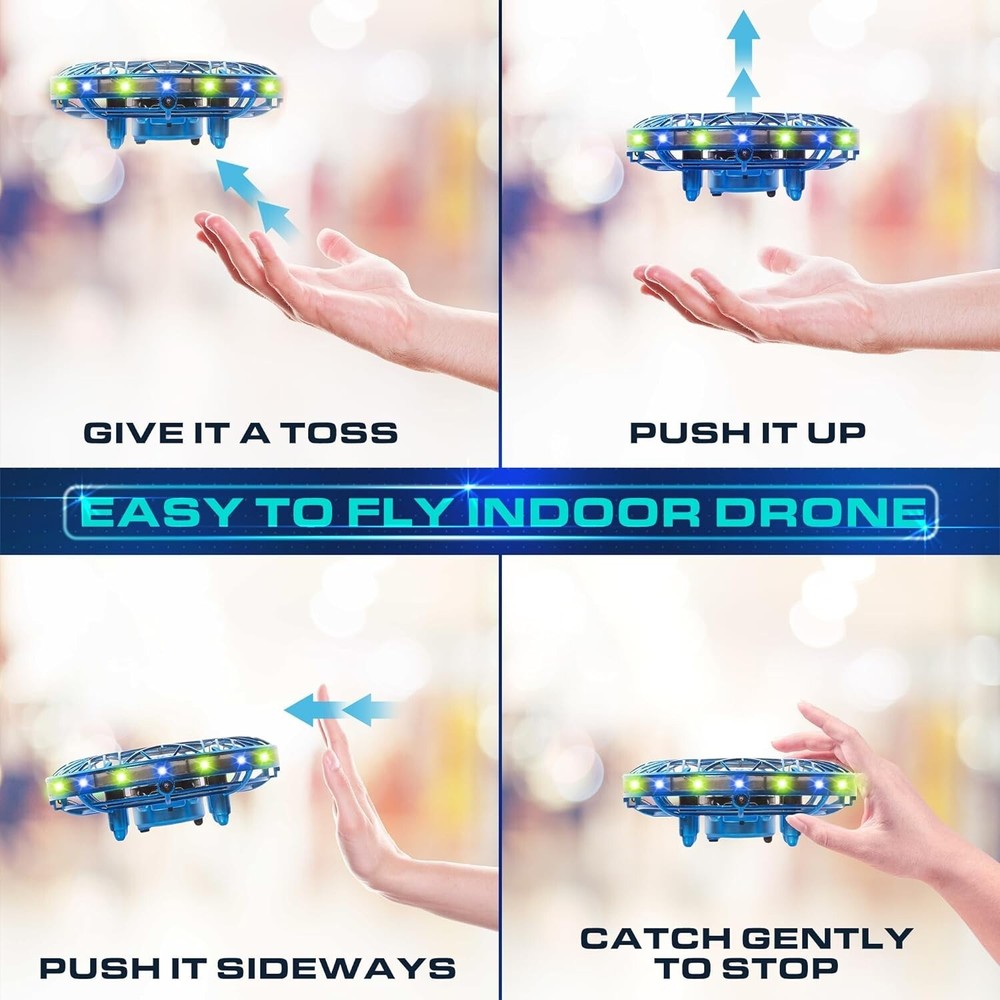 Fun 360 Degree Flip Drone - LED Projection & Obstacle Avoidance for Safe Flying