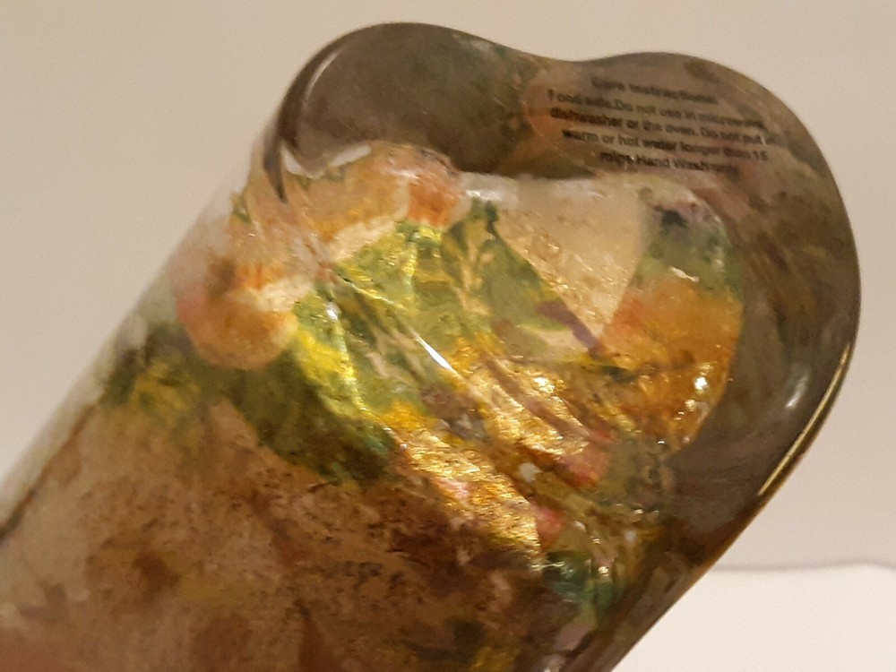 HEART Shaped FOIL Lined 10" VASE