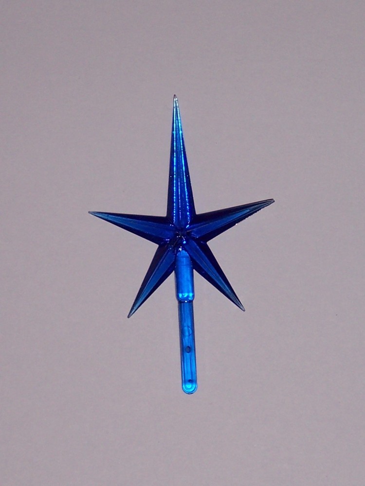 CERAMIC CHRISTMAS TREE STAR Topper Blue (Medium Size)