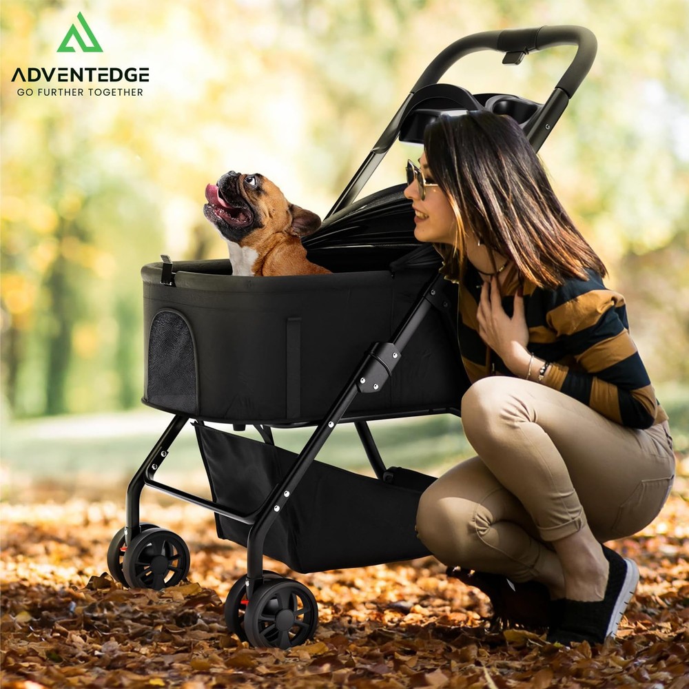 Pet Stroller 3 in 1 Foldable Dog Stroller, Cat Strollers, Foldable pet Stroll...