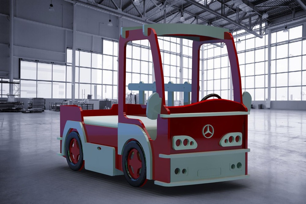 Children's Bed - Router Plotter Cut Vector CNC file 009