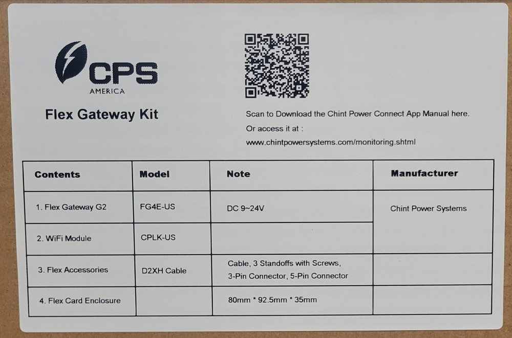 NEW Chint Power Supply Flex Gateway G2 Kit