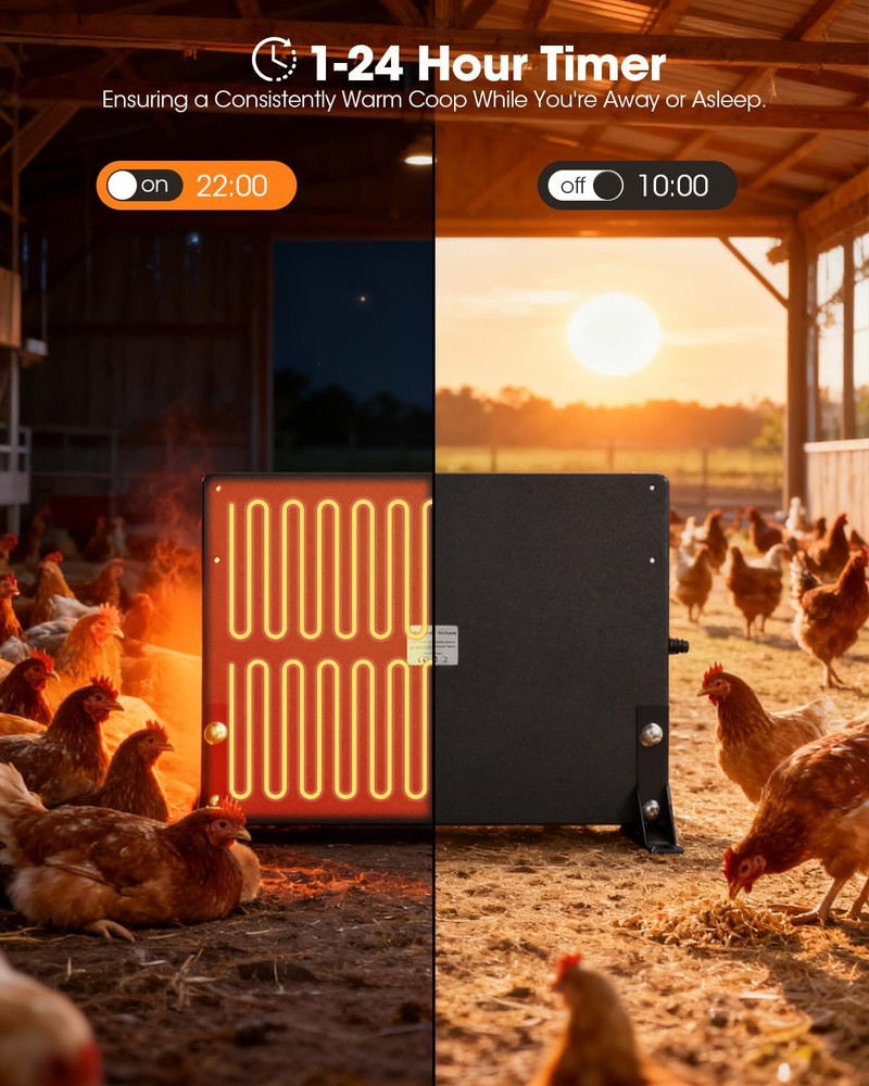 Brooder Heater for Chicks,Chicken Brooder with APP & Thermostat,Smart Chicken Co