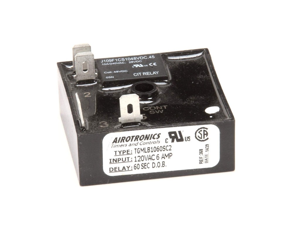 Time Delay Relay, Auger, 60 Second, 120 Volt, 6