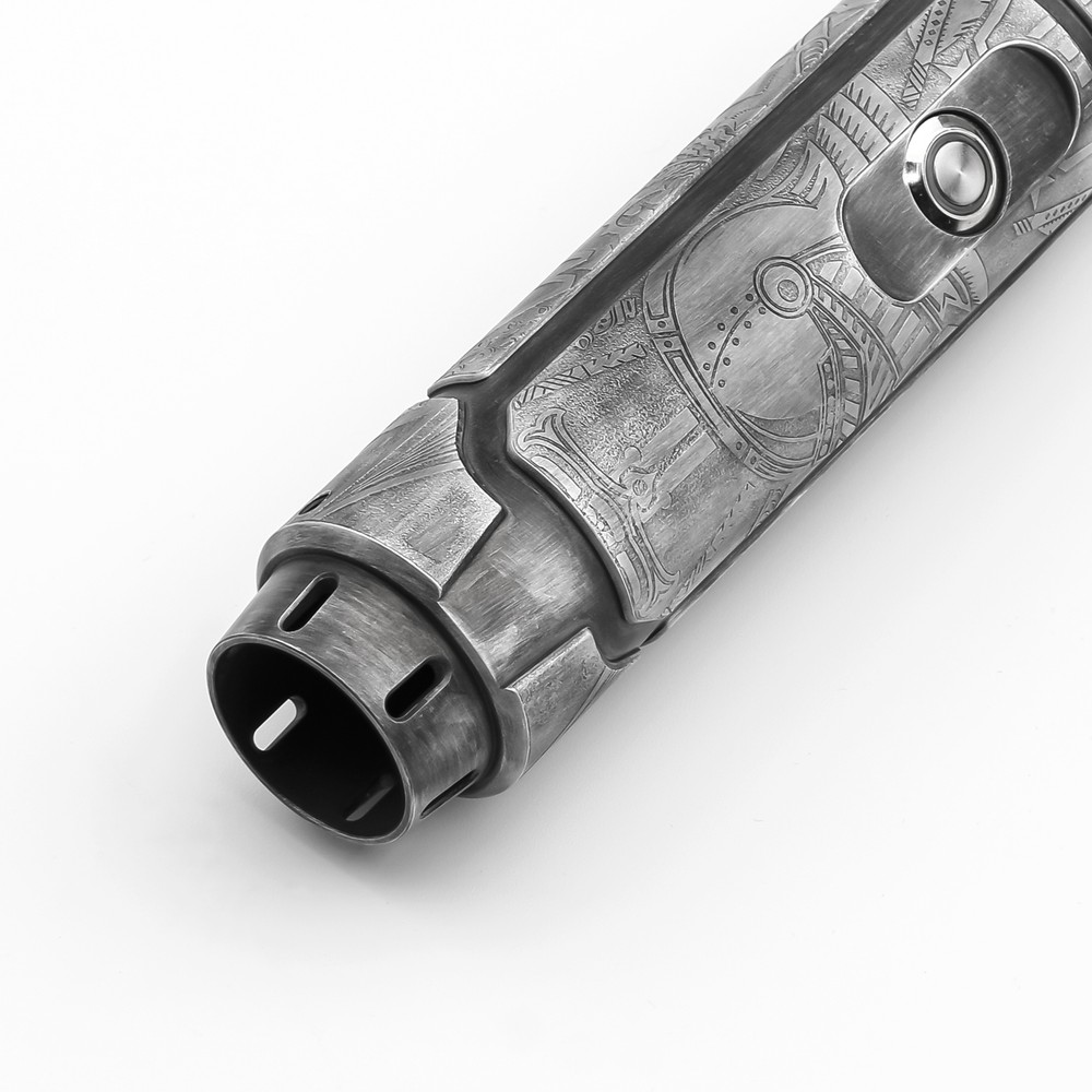 E29 Silver Weathered Proffie Lightsaber Smooth Swing Programmable with SD Card