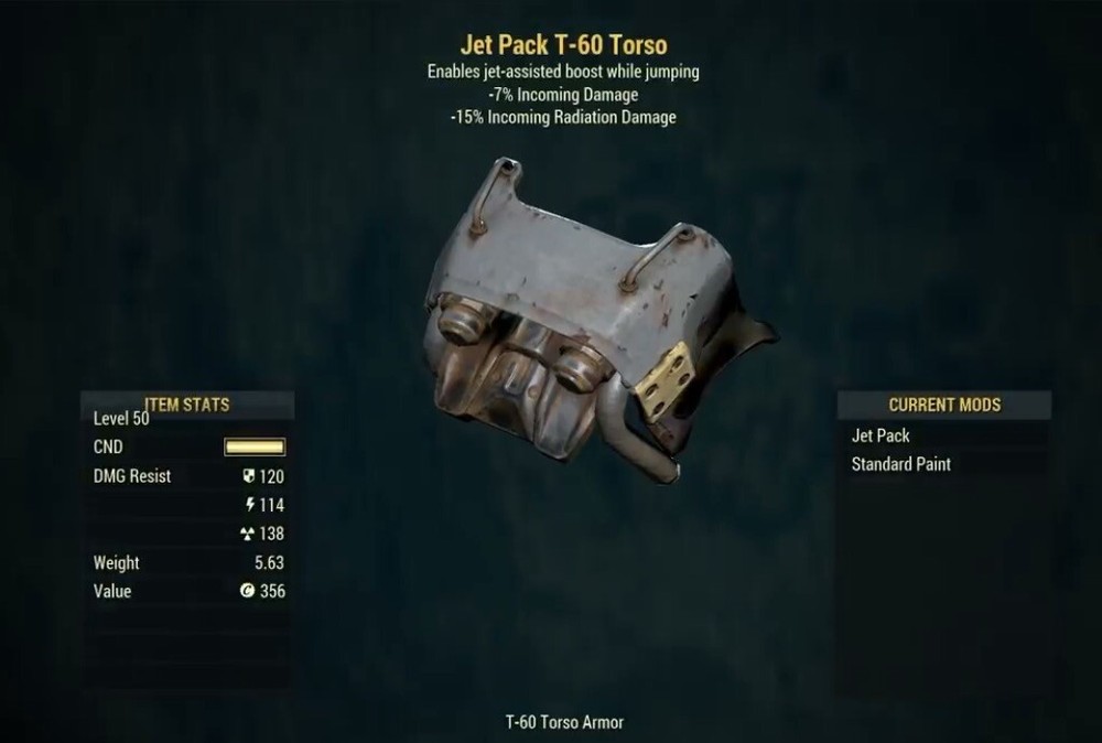 (Xbox) T-60 Power Armor with Jet Pack - Full Set Fully Modded