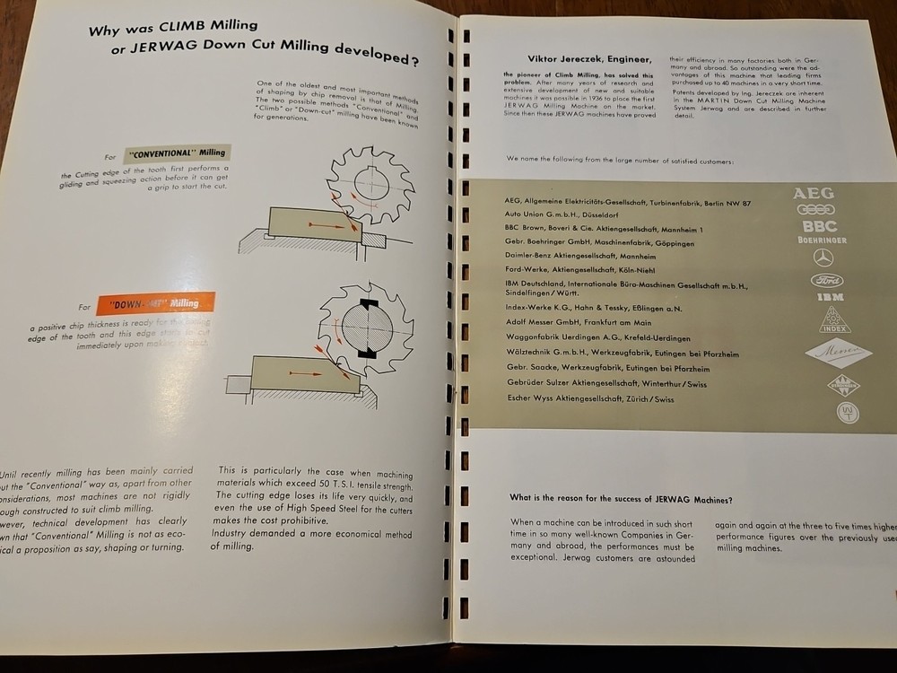 MARTIN CLIMB MILLING MACHINE CATALOG