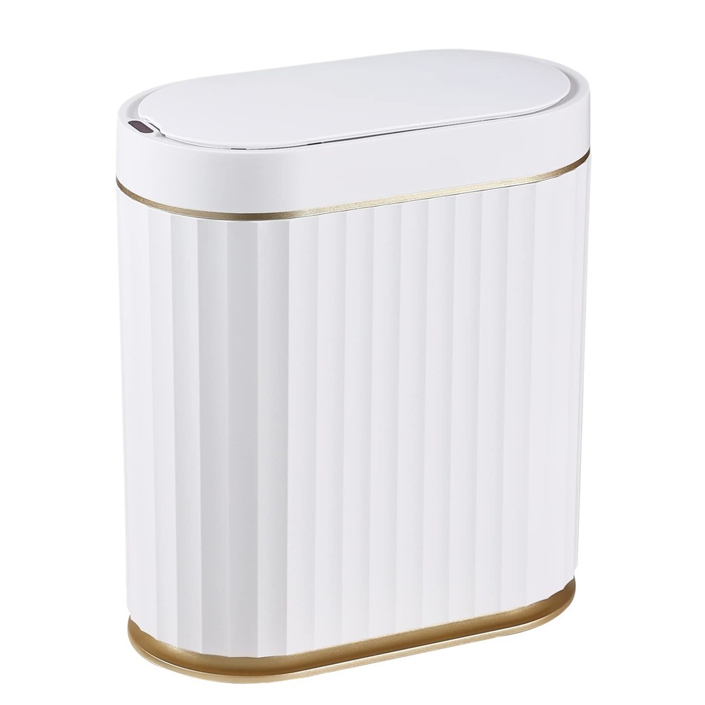 Bathroom Trash Can with Lid 2 Gallon Garbage Can, Automatic Trash Bin, Motion...