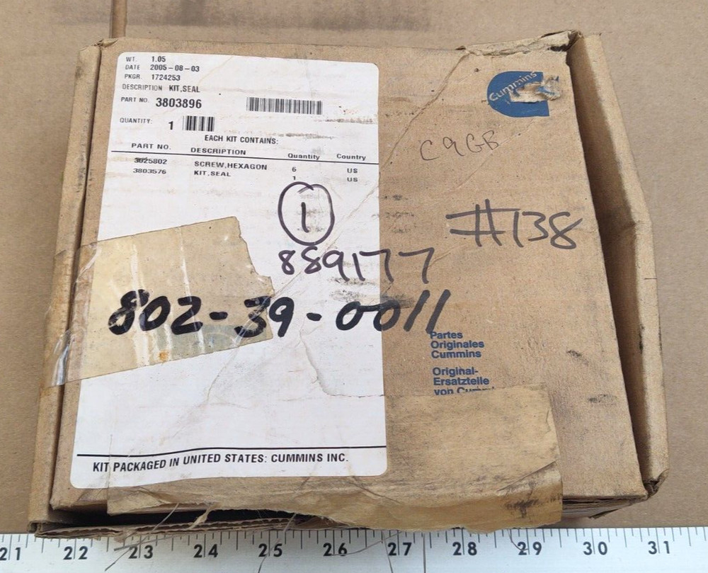 Cummins Seal Kit P/N 3803896