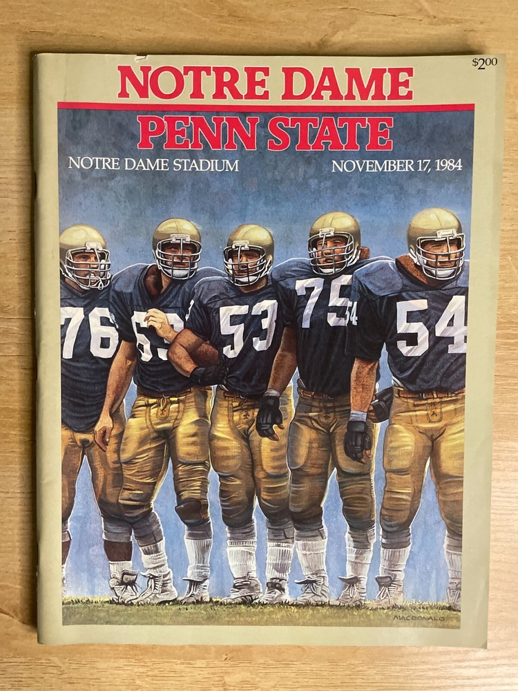 Notre Dame Vs. Penn State November 17, 1984 Program B2369
