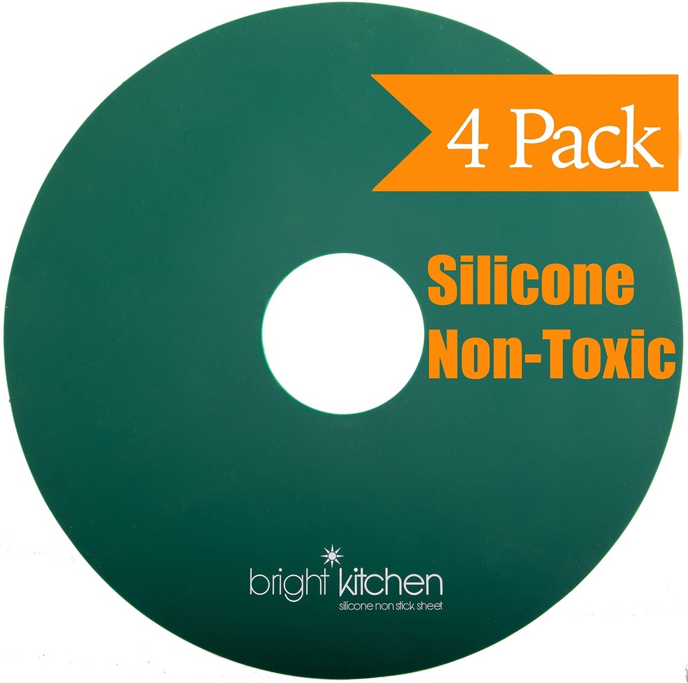 4 Silicone Dehydrator Sheets NON-Toxic for Nesco Round Dehydrators Fruit Roll