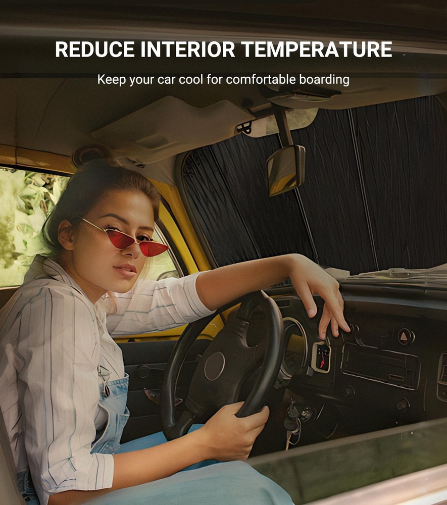 Windshield Sunshade for Tesla Model S 2012-2025, Custom Front Windo... Fast Ship