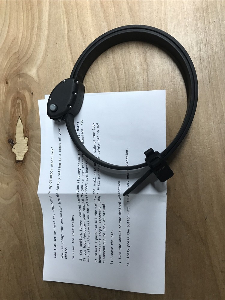 OTTOLOCK Cinch Lock, Black, 30 Inch