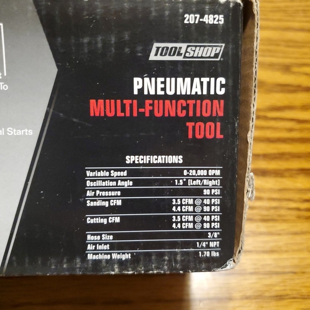 Pneumatic Multi-Function Tool & Accessories Variable Speed 207-4825 New In Box