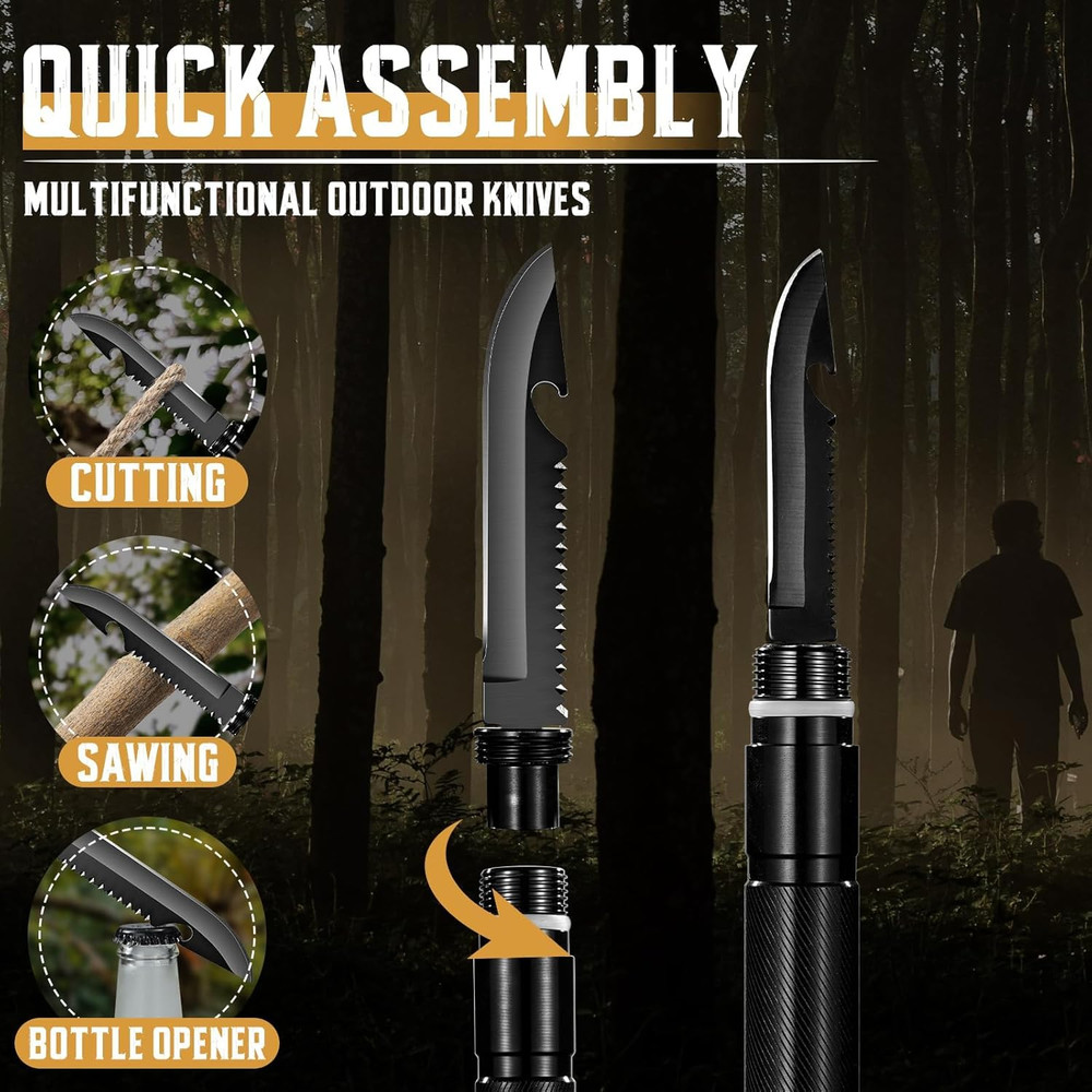 Camping Hatchet, Multi-Tool Camp Axe with Hammer, High Carbon Steel Hatchet Axe