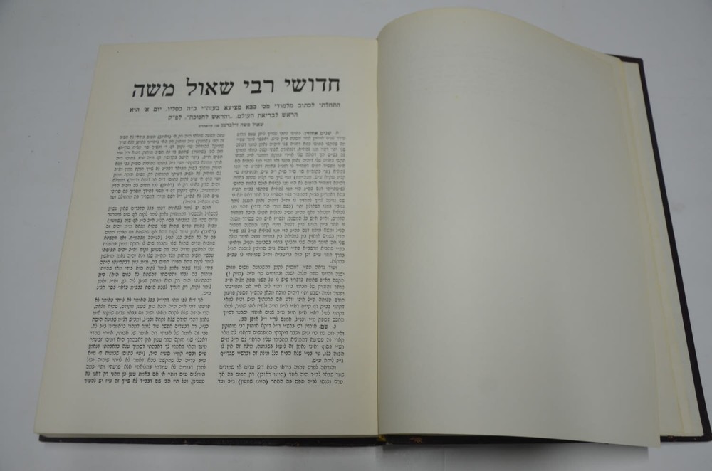 RARE HEBREW RABBI S M SILVERMAN חידושי רבי שאול משה על מסכת בבא מציעא מאת רבי שא