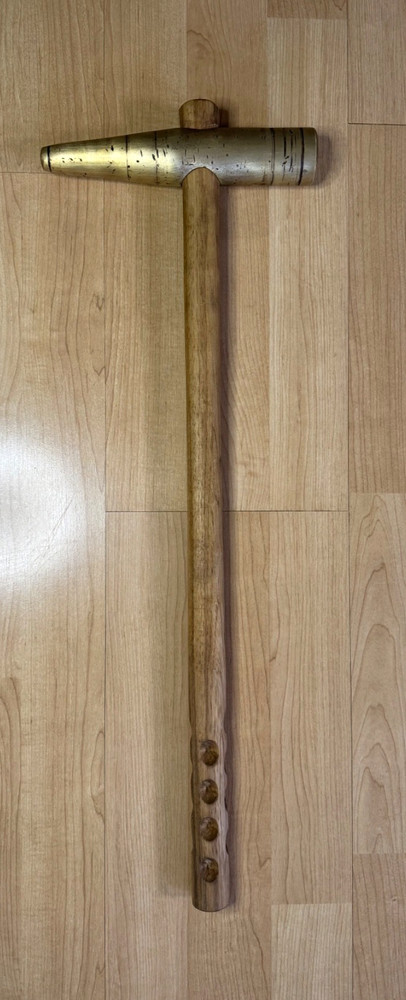 Unique Solid Brass Drift / Setting Hammer 6.5 lb Head American Hickory Handle