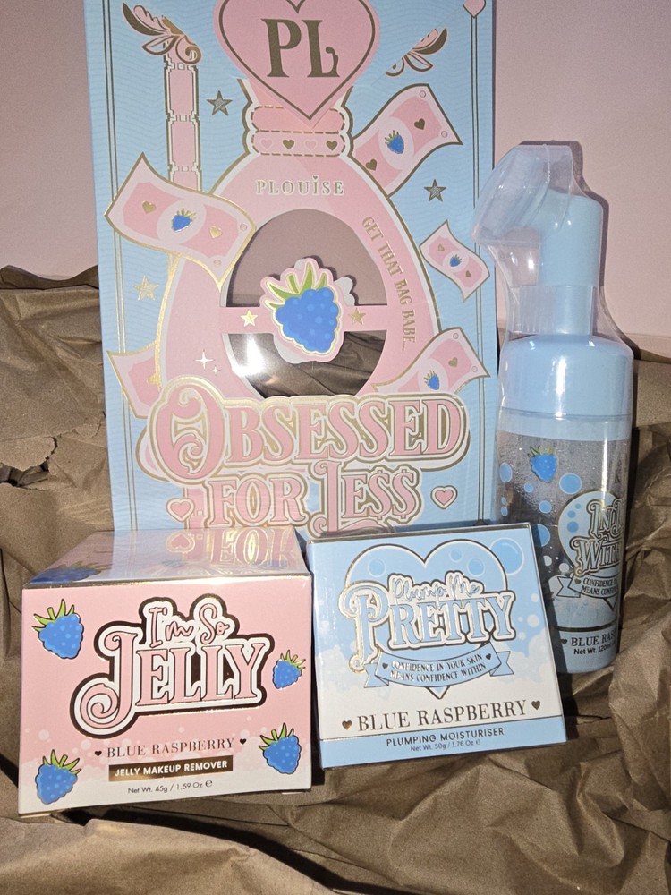 P. Louise Obsessed For Less Skincare Bundle Blue Raspberry cleanser moisturizer