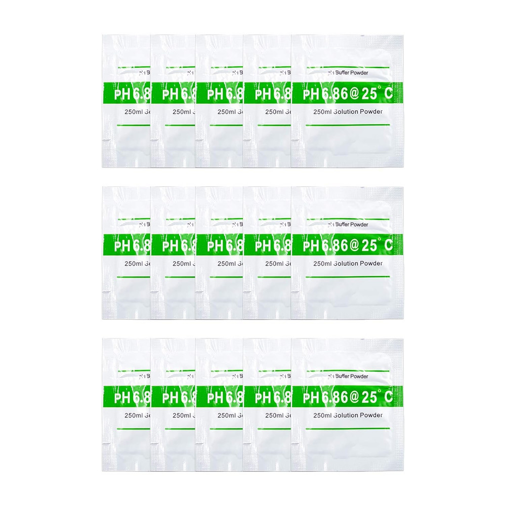 15 Pack 6.86 pH Calibration Solution pH Buffer Powder for Precisely and Easily C