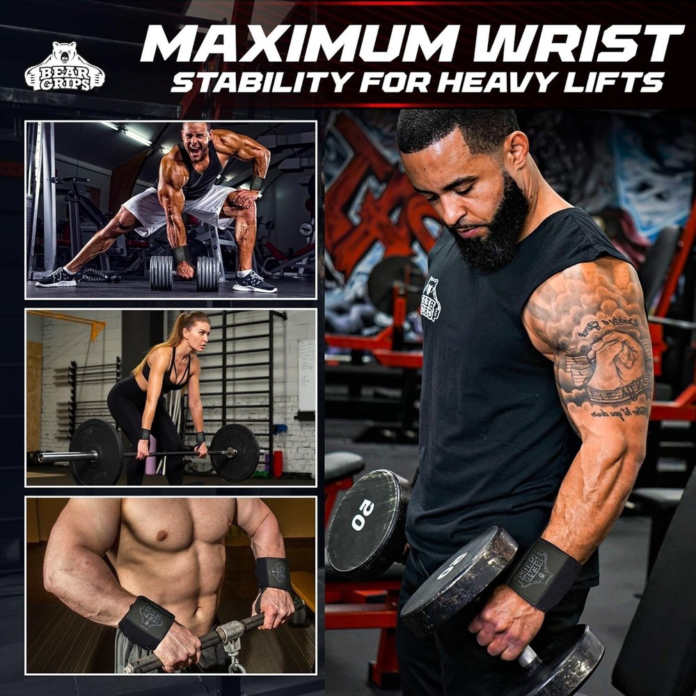 Secure & Comfortable Wrist Wraps for Weightlifting - Ideal for Strength Training
