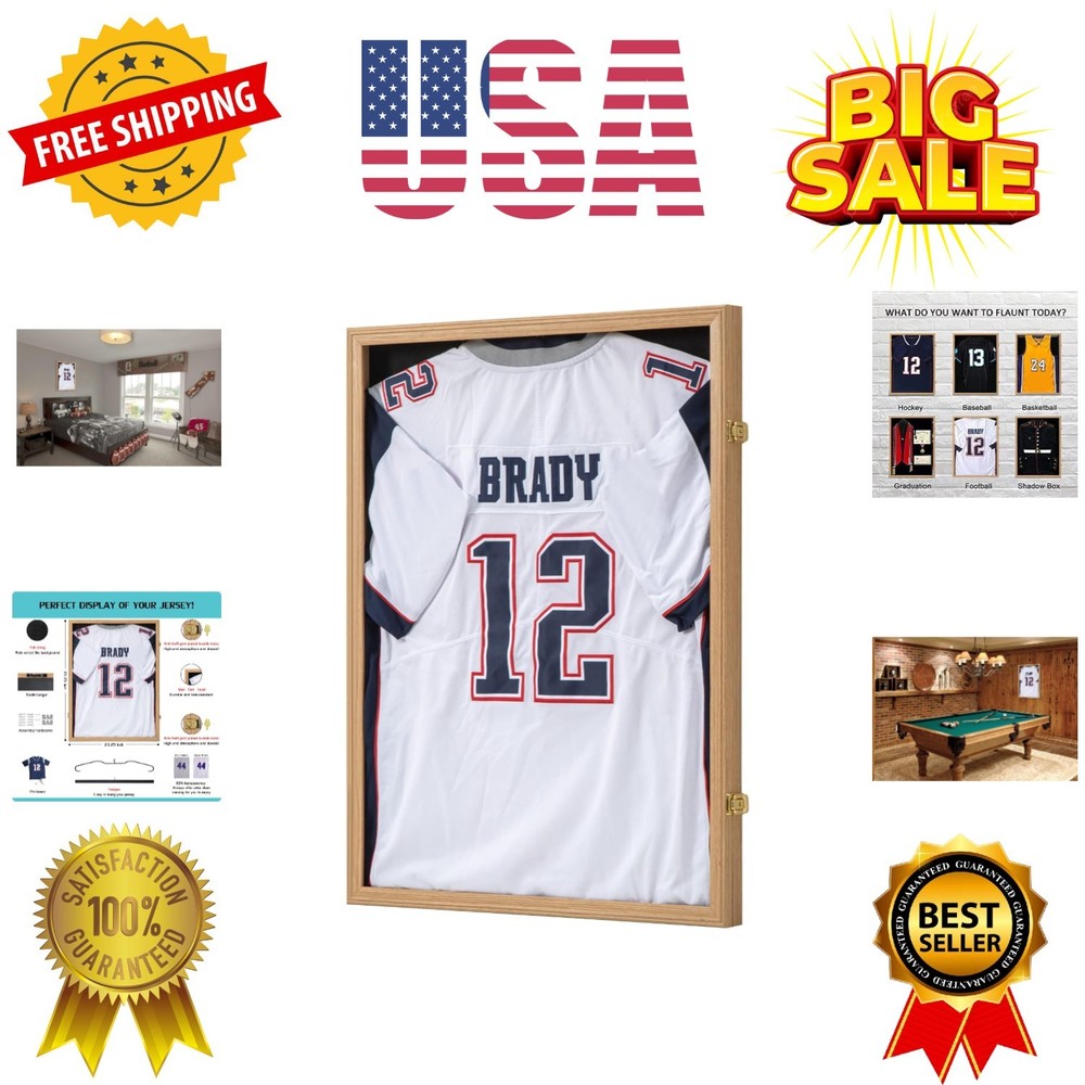 Jersey Frame Display Case - Jersey Display Case - Large Lockable Frames Shado...