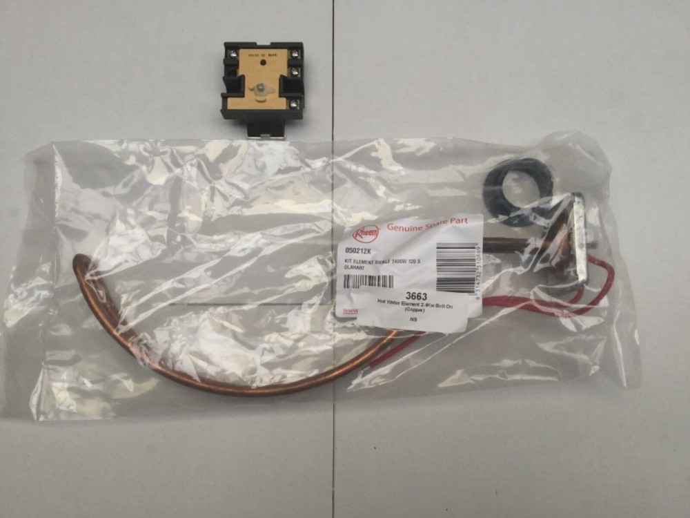 GENUINE 2400W RHEEM DUX SAXON RINNAI APRICUS HOT WATER TANK ELEMENT+THERMOSTAT