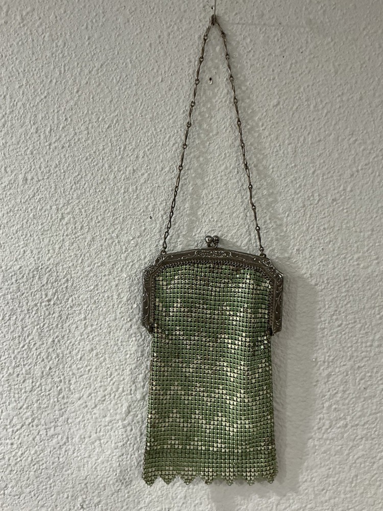 Vintage Silver And Beaded Purse